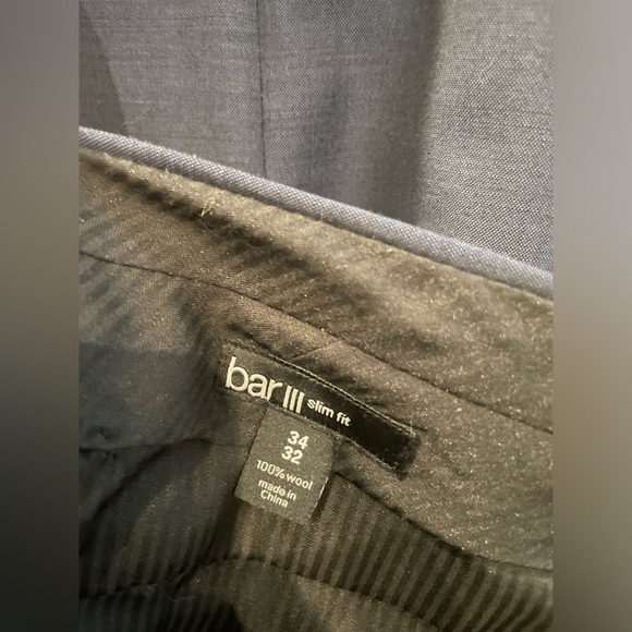 BAR III Slim Fit Solid Wool Suit Size 42R - 34x32 - Picture 6 of 6